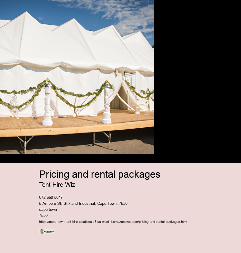 Pricing and rental packages